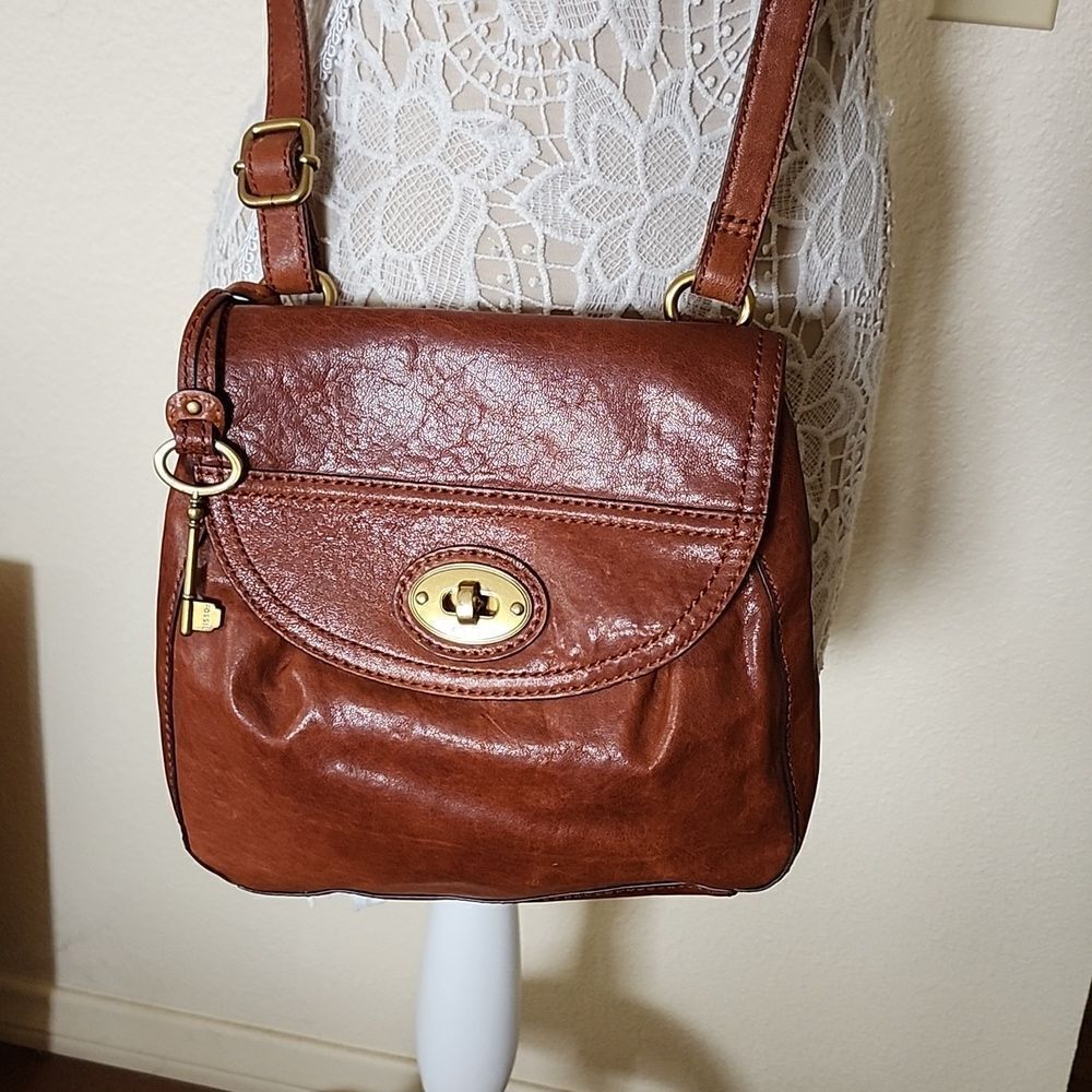 Fossil Leather Boho Hippie Retro Y2K Bag
